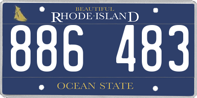 RI license plate 886483