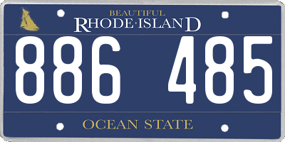 RI license plate 886485
