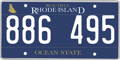 RI license plate 886495