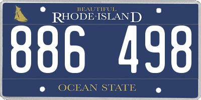 RI license plate 886498