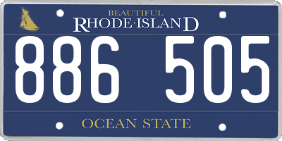 RI license plate 886505