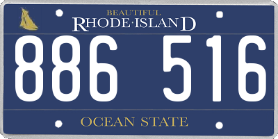 RI license plate 886516