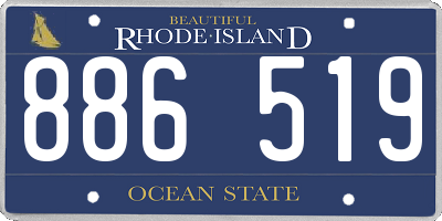 RI license plate 886519