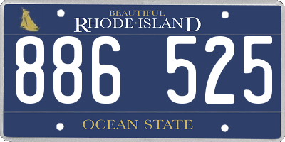 RI license plate 886525