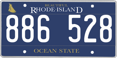 RI license plate 886528