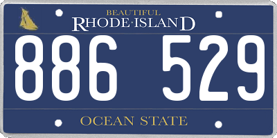 RI license plate 886529