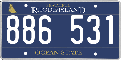 RI license plate 886531