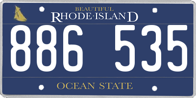 RI license plate 886535