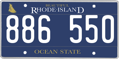 RI license plate 886550