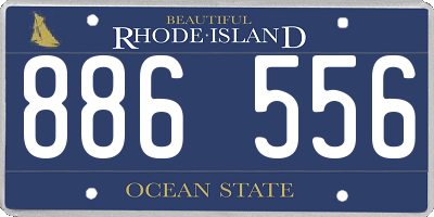RI license plate 886556