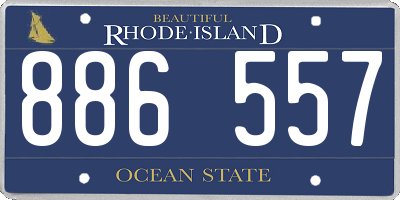RI license plate 886557