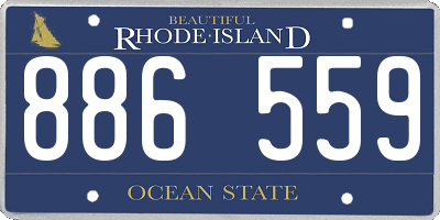 RI license plate 886559