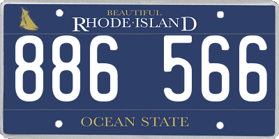 RI license plate 886566