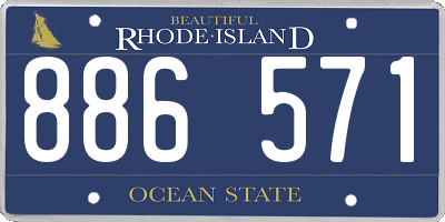 RI license plate 886571