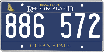RI license plate 886572