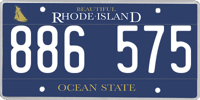 RI license plate 886575