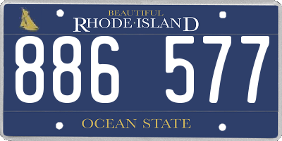 RI license plate 886577