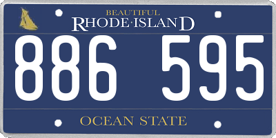 RI license plate 886595