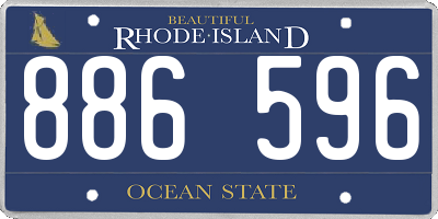 RI license plate 886596