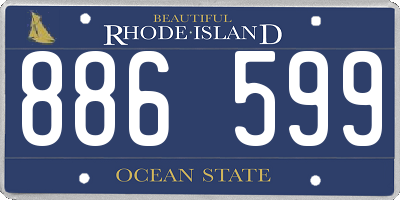 RI license plate 886599