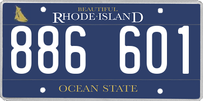 RI license plate 886601