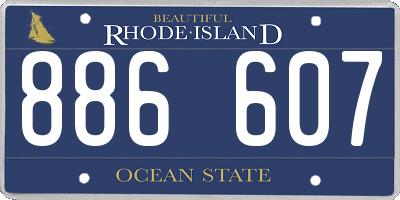 RI license plate 886607