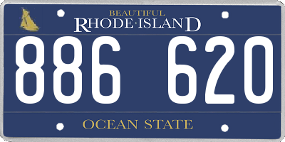 RI license plate 886620