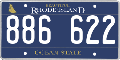 RI license plate 886622