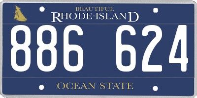 RI license plate 886624