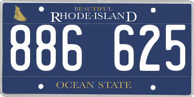 RI license plate 886625