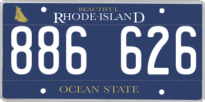 RI license plate 886626