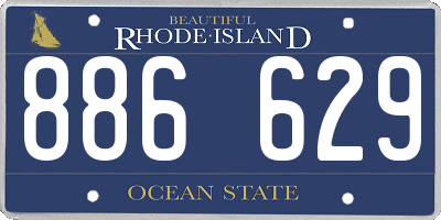 RI license plate 886629