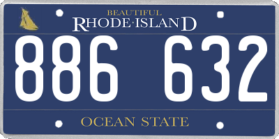 RI license plate 886632