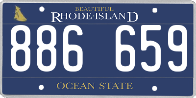 RI license plate 886659