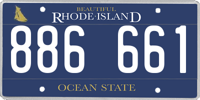 RI license plate 886661