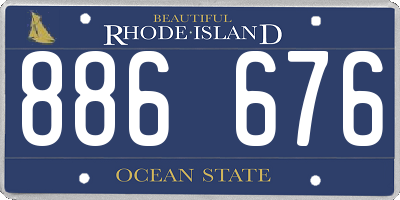 RI license plate 886676