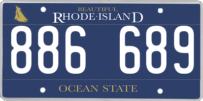 RI license plate 886689