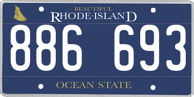 RI license plate 886693