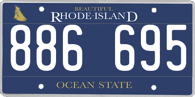 RI license plate 886695