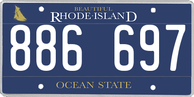RI license plate 886697