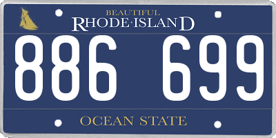 RI license plate 886699