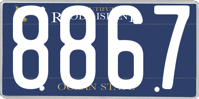 RI license plate 8867