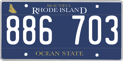 RI license plate 886703