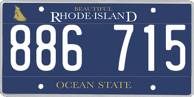 RI license plate 886715