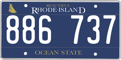 RI license plate 886737