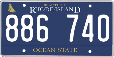 RI license plate 886740