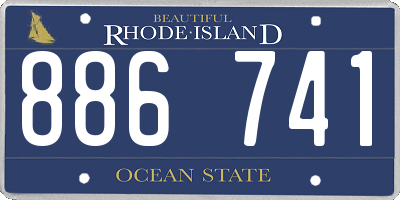 RI license plate 886741
