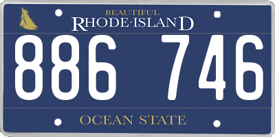 RI license plate 886746