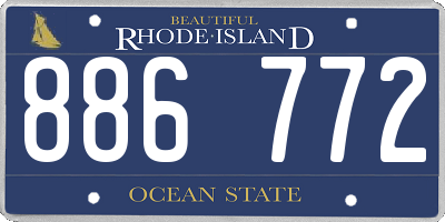 RI license plate 886772