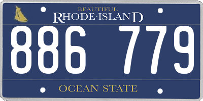 RI license plate 886779